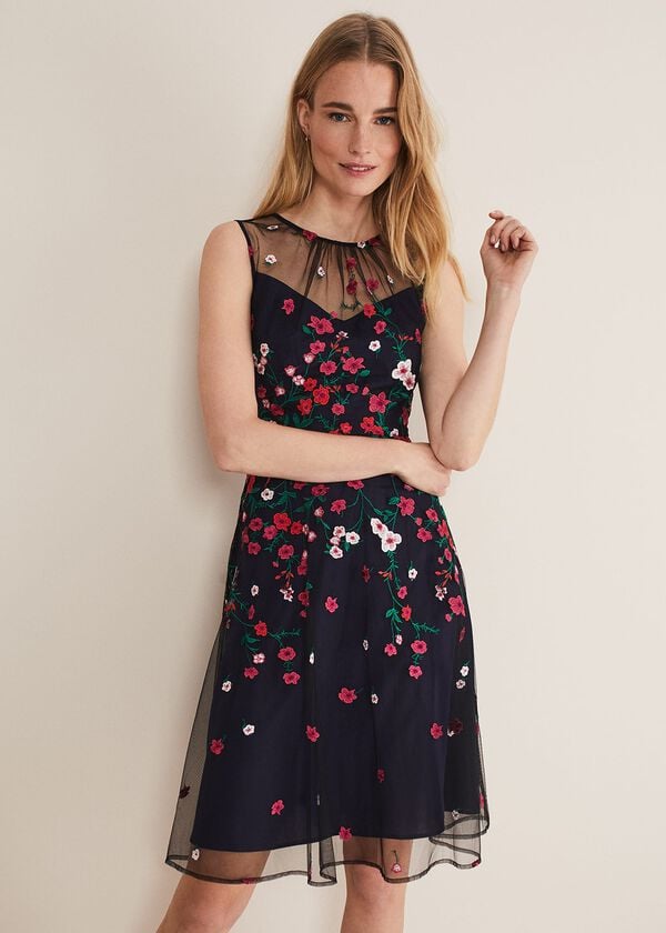 phase eight Sloane Mesh Ditsy Floral Dress