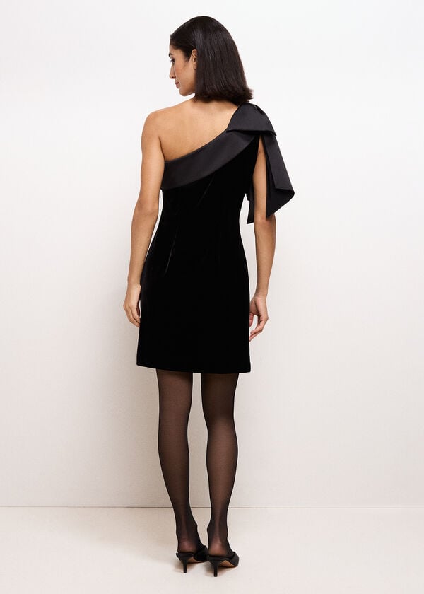 Phase Eight Sofia Black Velvet Mini Dress