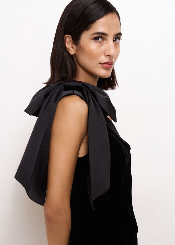 Phase Eight Sofia Black Velvet Mini Dress