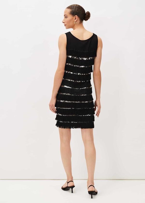 Phase Eight Sofianne Sequin Fringe Dress