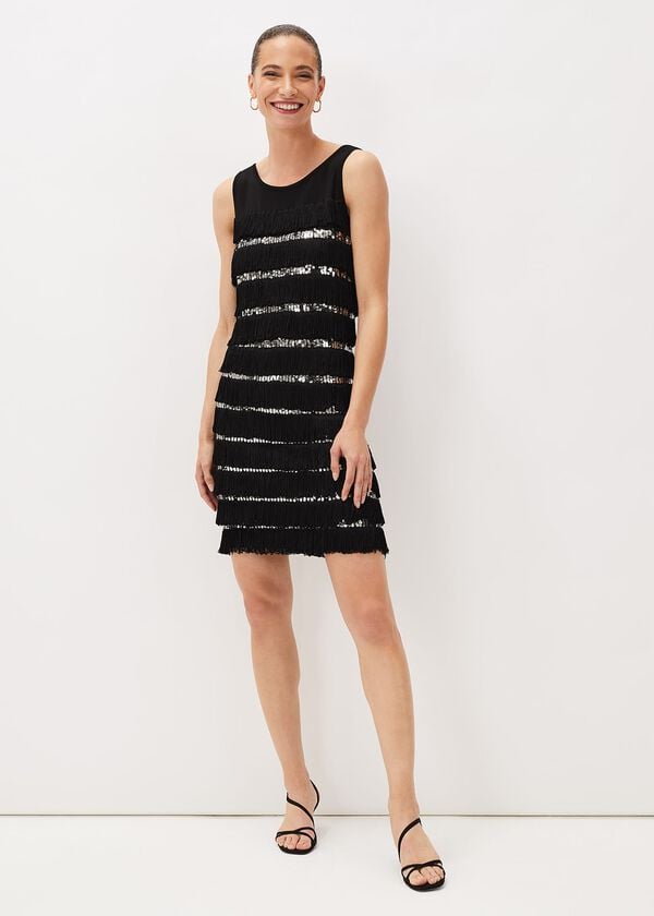 Phase Eight Sofianne Sequin Fringe Dress