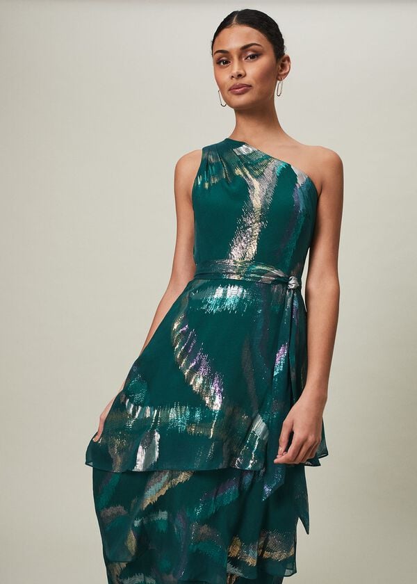 Phase Eight Sonia One Shoulder Silk Maxi Dress