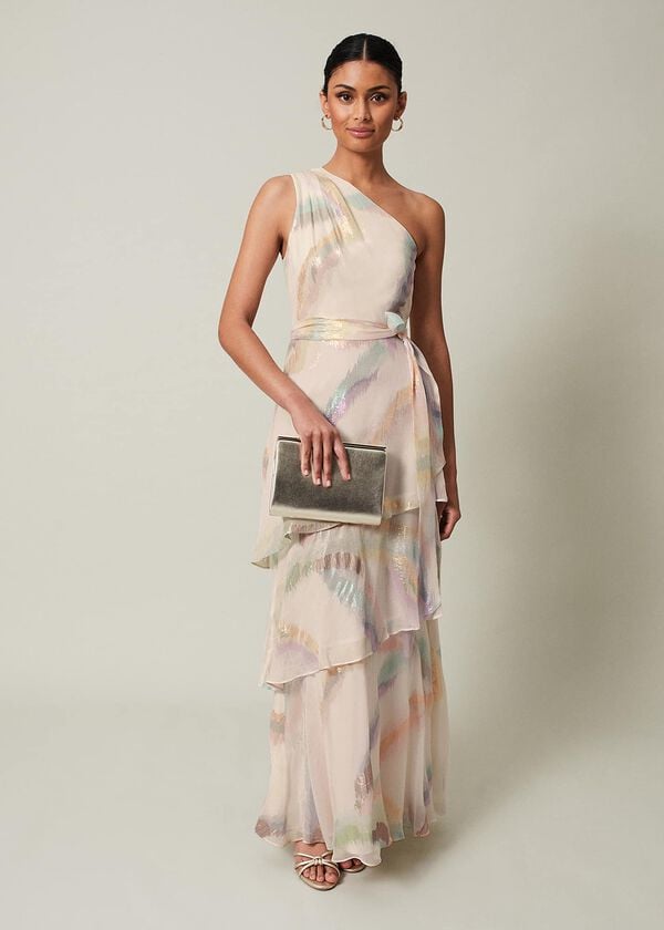 phase eight Sonia One Shoulder Silk Maxi Dress
