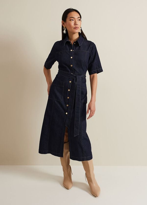 phase eight Sonny Denim Midi Dress