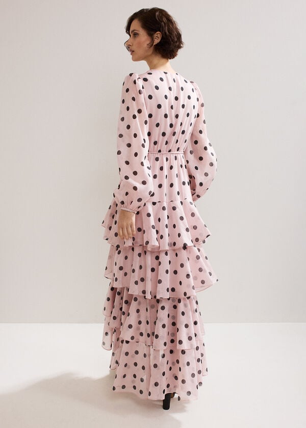 Phase Eight Spot Ruffle Dress