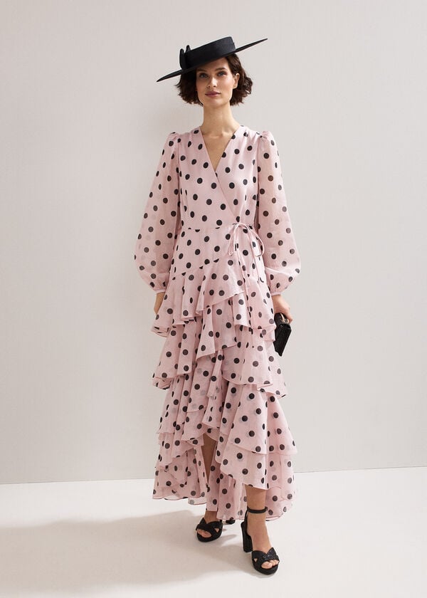 phase eight Spot Ruffle Dress