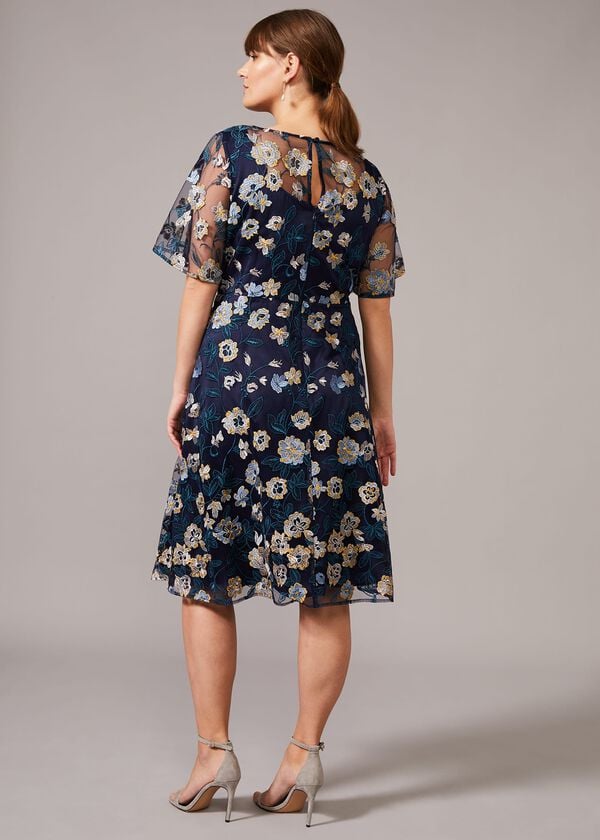 Phase Eight Steff Floral Embroidered Dress