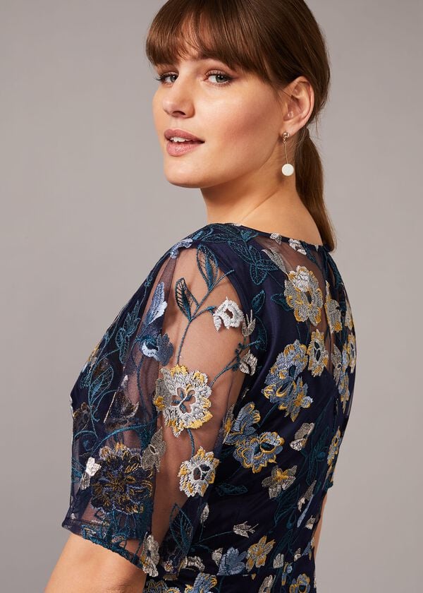 Phase Eight Steff Floral Embroidered Dress