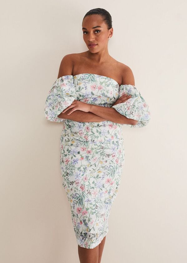 Phase Eight Stevie Floral Bodycon Midi Dress