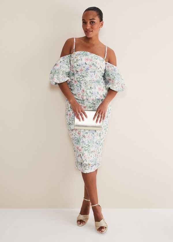 phase eight Stevie Floral Bodycon Midi Dress