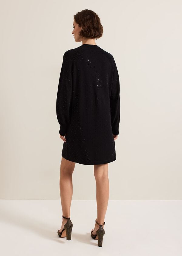 Phase Eight Tala Black Short Hotfix Dress