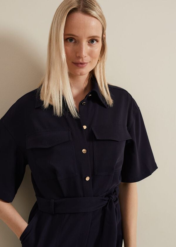 Phase Eight Tallulah Navy Utility Jumpsuit