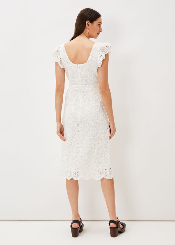 Phase Eight Tamari Crochet Knit Dress