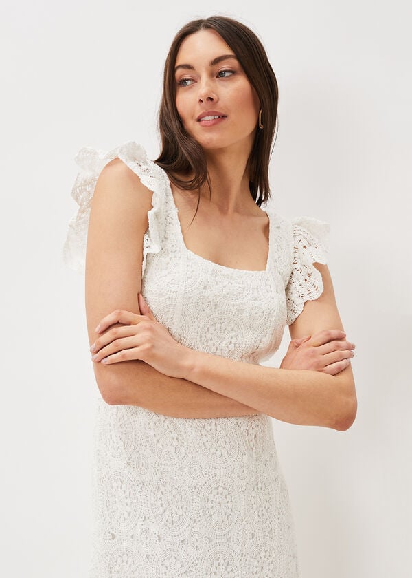 Phase Eight Tamari Crochet Knit Dress