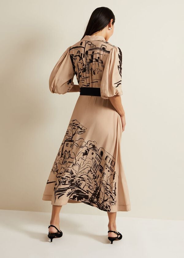 Phase Eight Tammy Puff Sleeve Shirt Dress