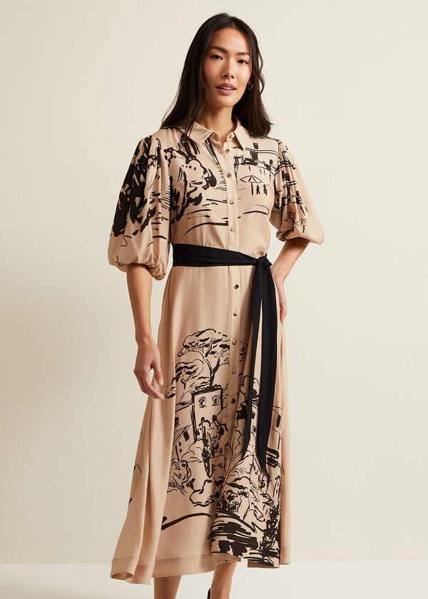 Phase Eight Tammy Puff Sleeve Shirt Dress