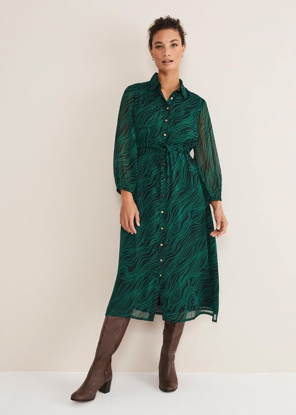 phase eight Tana Swirl Chiffon Midi Dress