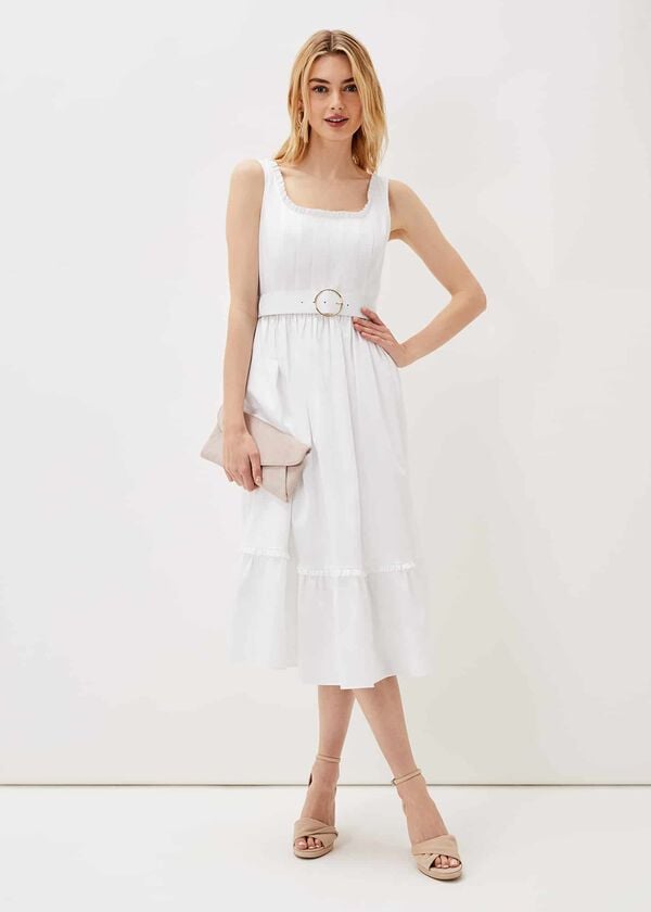 Phase Eight Tanya Cotton Belted Midaxi Dress