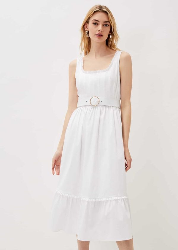 phase eight Tanya Cotton Belted Midaxi Dress