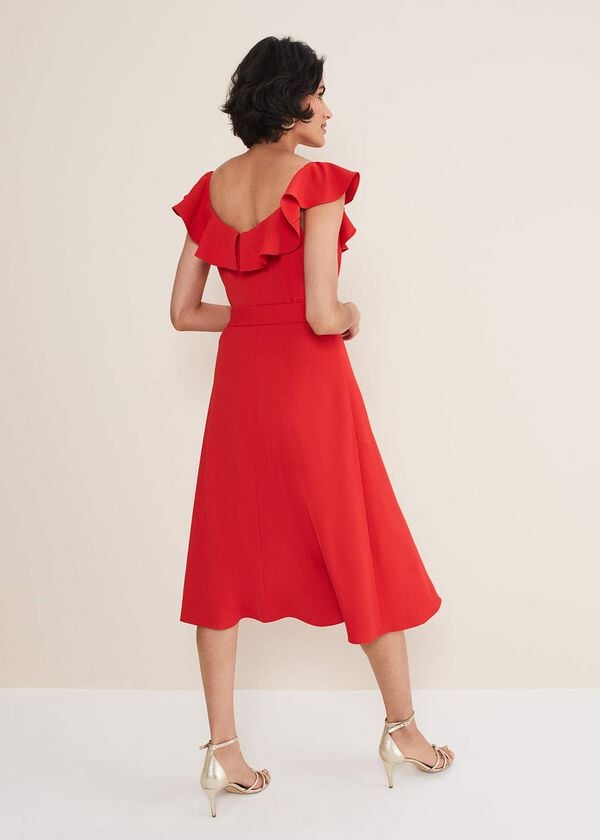 Phase Eight Tatiana Ruffle Wrap Midi Dress