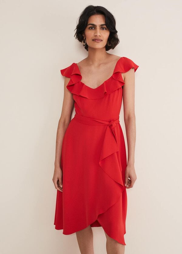 Phase Eight Tatiana Ruffle Wrap Midi Dress