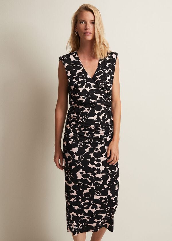 Phase Eight Taylor Floral Jersey Midi Dress