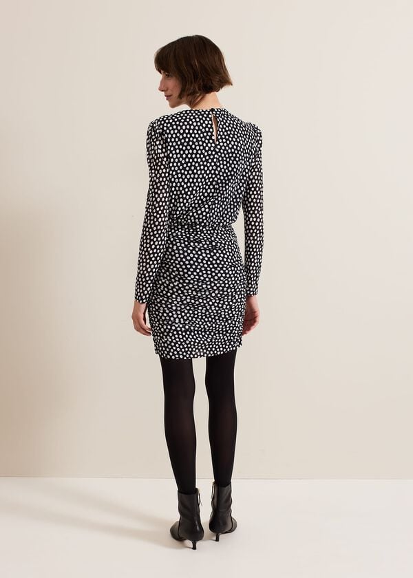 Phase Eight Teodroa Spot Mini Ruched Dress