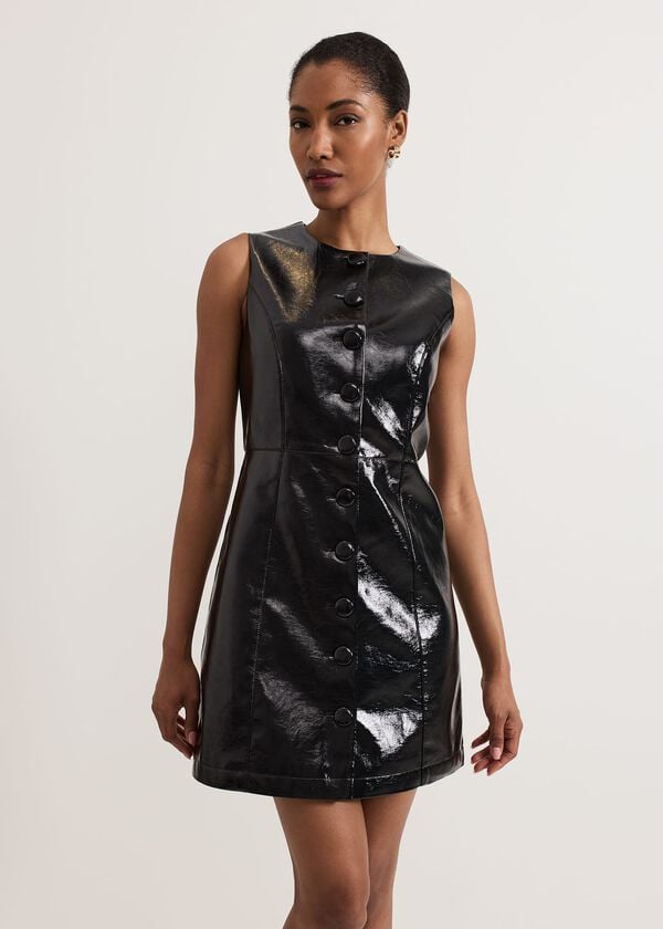 phase eight Theodora Black Pinafore Dress