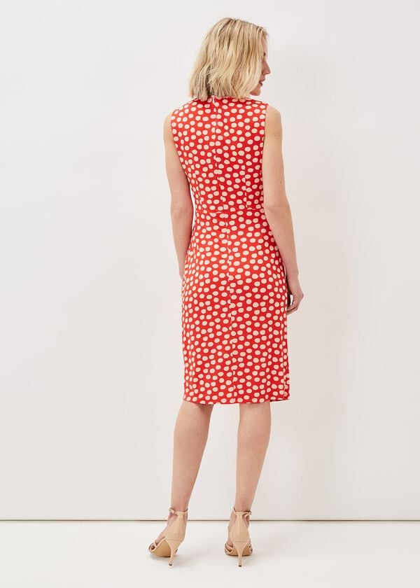 Phase Eight Tia Spot Midi Dress