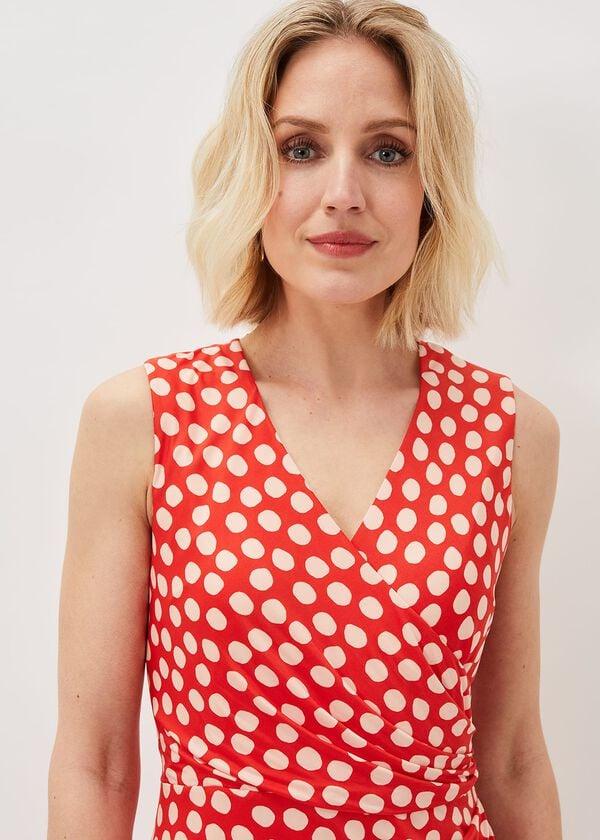 Phase Eight Tia Spot Midi Dress