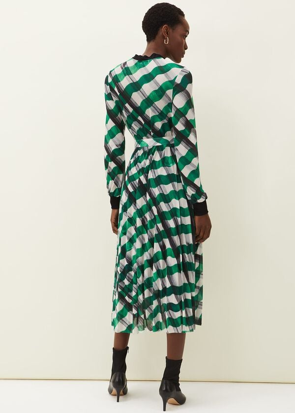 Phase Eight Tiffany Check Mesh Dress