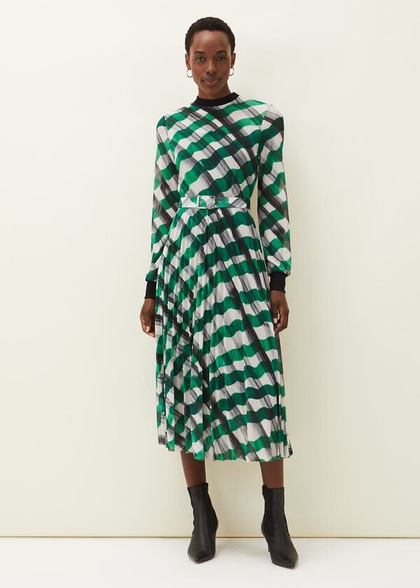 Phase Eight Tiffany Check Mesh Dress