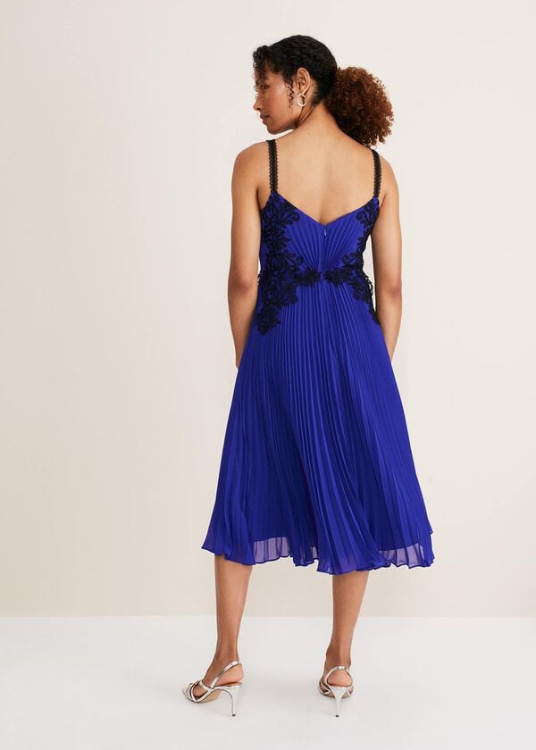 Phase Eight Tiffany Lace Pleated Midi Dress