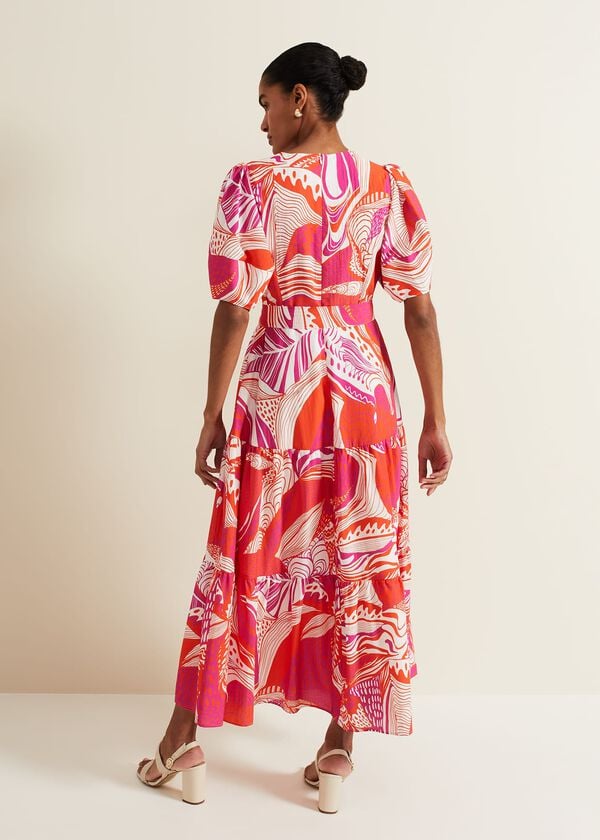 Phase Eight Tilda Red Midi Dress