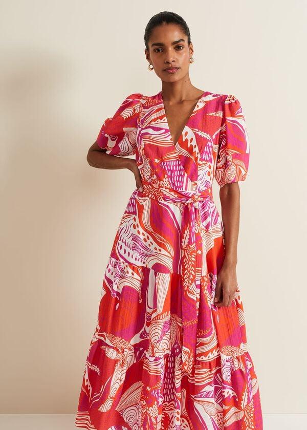 Phase Eight Tilda Red Midi Dress