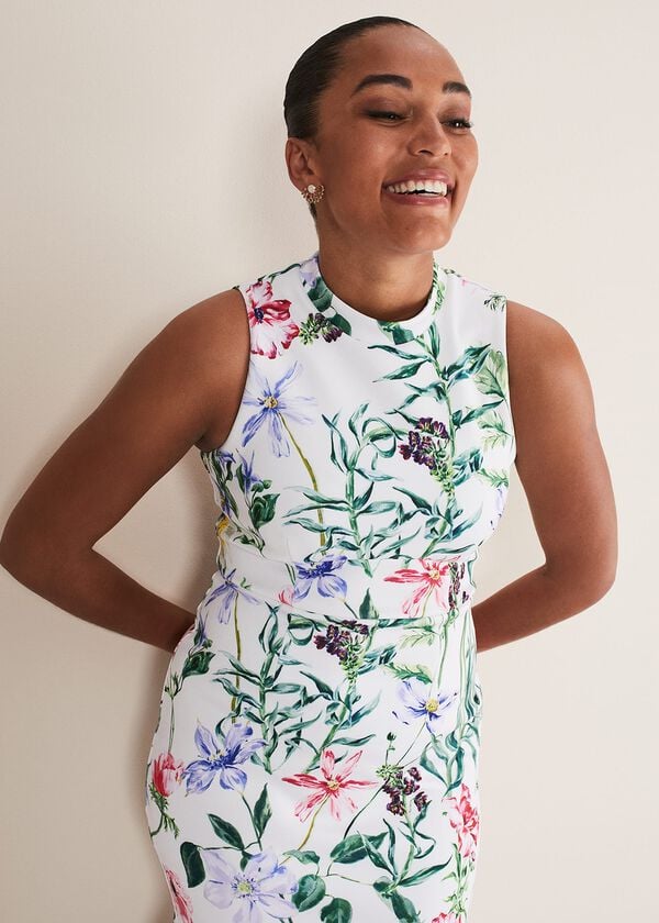 Phase Eight Tina Floral Fit And Flare Midi Dress