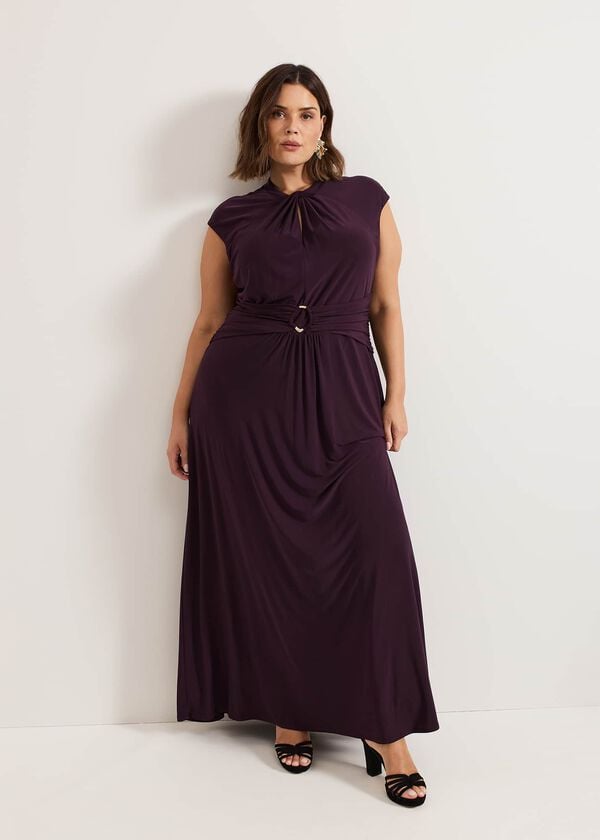 phase eight Tolly Burgundy Jersey Maxi Dress