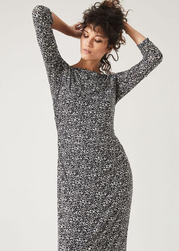 Phase Eight Trina Textured Print Lace Dress