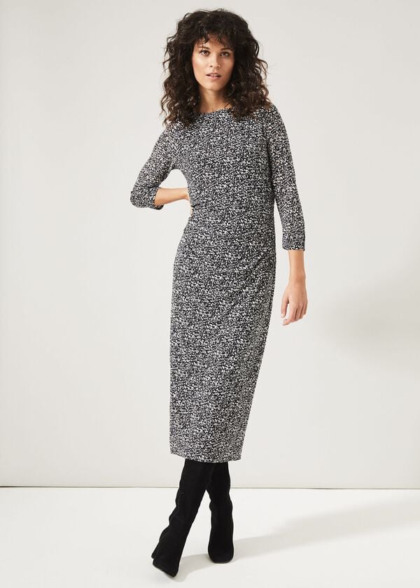 Phase Eight Trina Textured Print Lace Dress