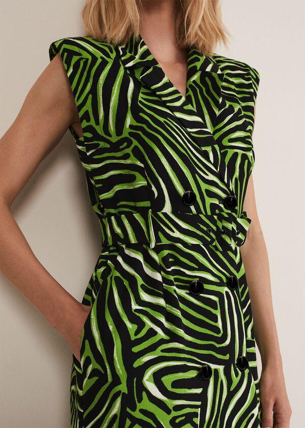 Phase Eight Trinny Zebra Print Trench Midi Dress