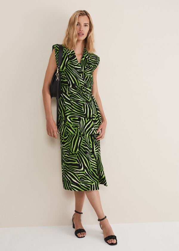phase eight Trinny Zebra Print Trench Midi Dress