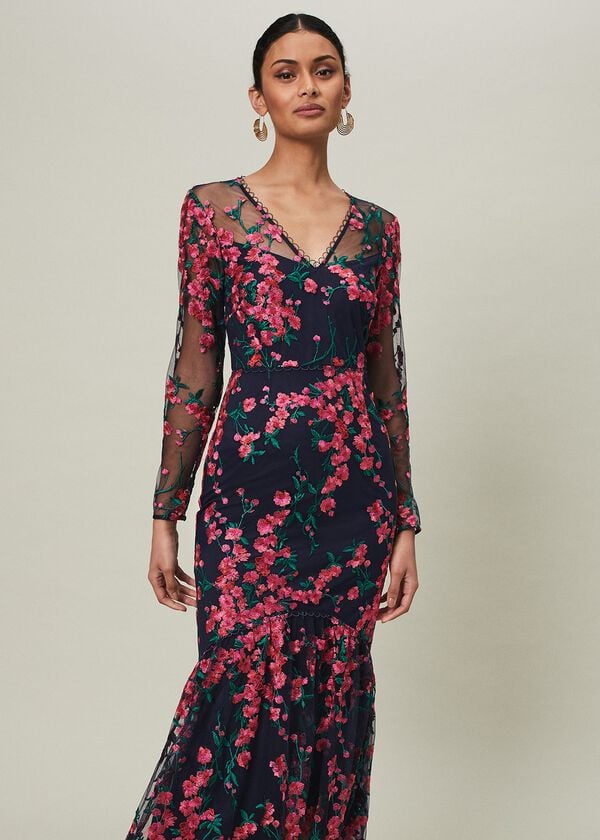 Phase Eight Trisha Embroidered Maxi Dress