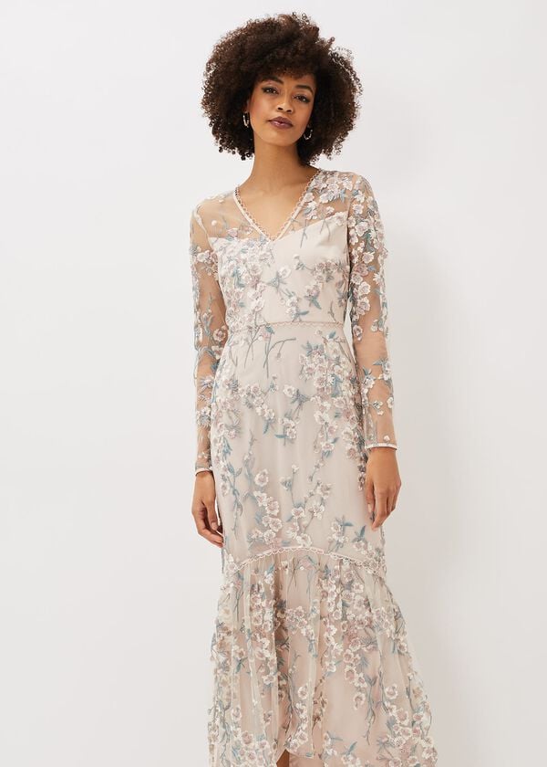 Phase Eight Trisha Embroidered Maxi Dress