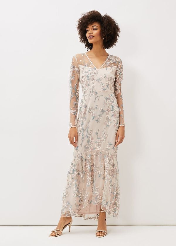phase eight Trisha Embroidered Maxi Dress
