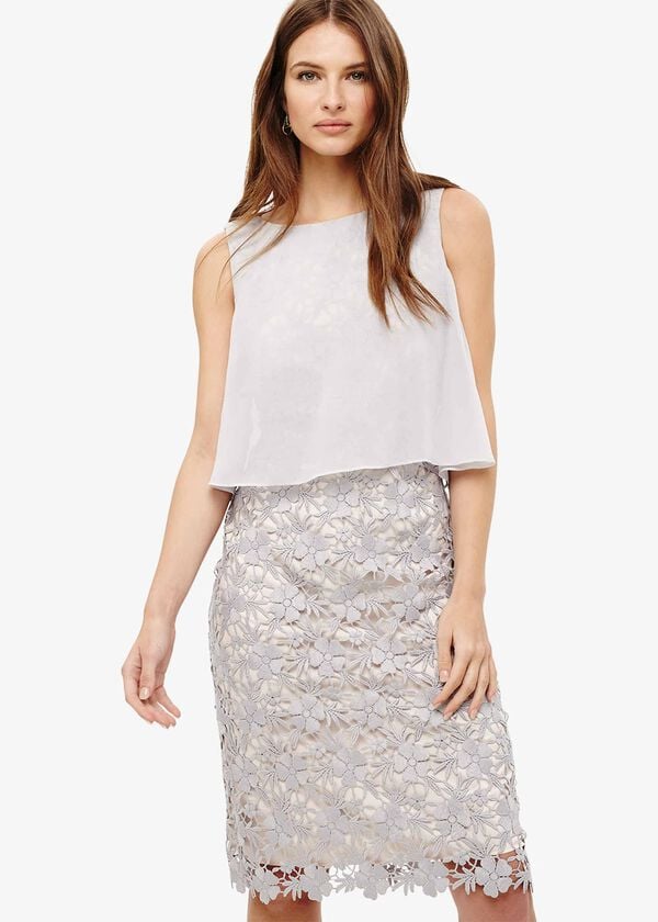 phase eight Tuileries Layered Lace Dress