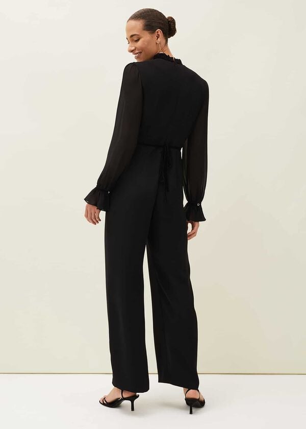 Phase Eight Una Velvet Trim Jumpsuit