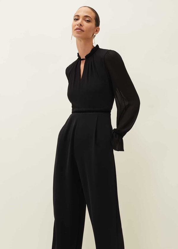 Phase Eight Una Velvet Trim Jumpsuit