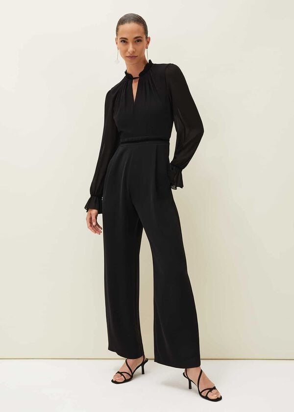 phase eight Una Velvet Trim Jumpsuit