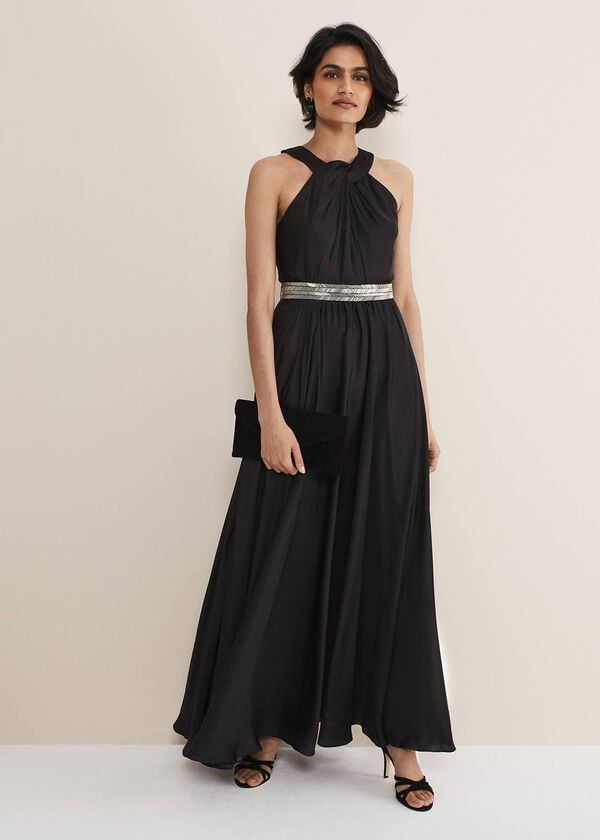 phase eight Vanessa Beaded Belt Maxi Dress