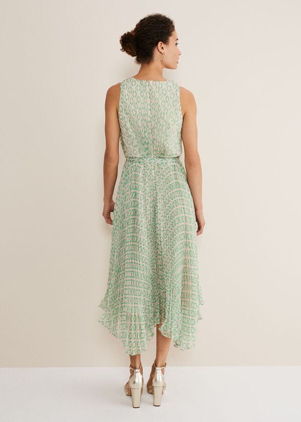 Phase Eight Vanya Diamond Pleated Midi Dress